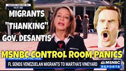 MSNBC Control Room PANICS: Migrants Happy to Travel to Martha’s Vineyard & DC (Anchorman Parody)