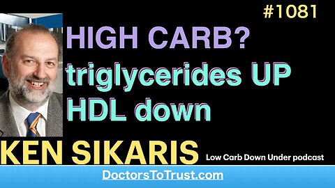 KEN SIKARIS b’ | HIGH CARB? triglycerides UP HDL down