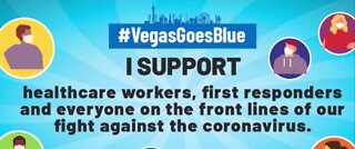 Vegas goes blue to say thanks