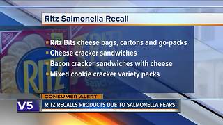 Ritz products recalled due to salmonella risk