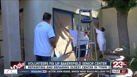 Community volunteers help clean up Bakersfield Senior Center