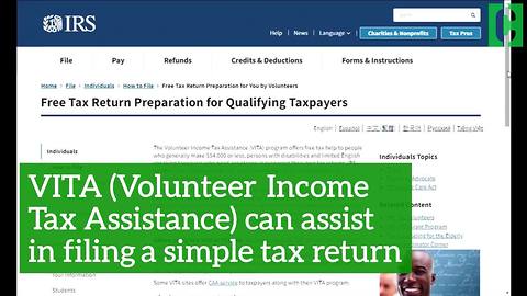The IRS has a free way to get professional tax preparation help
