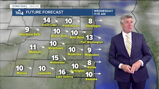Cool temps and chance of rain Wednesday