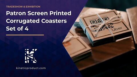 Patron Screen Printed Corrugated Coasters Set of 4