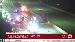 WB I-696 Closed at Gratiot after wrong-way crash