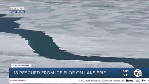 18 people rescued after drifting on ice on Lake Erie near Catawba Island, U.S. Coast Guard says