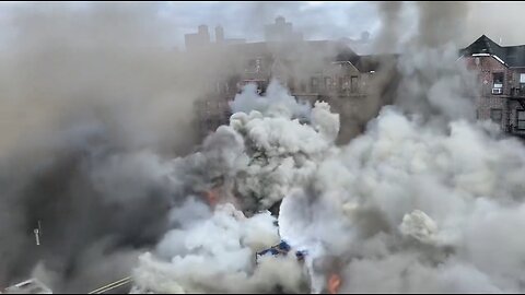 Huge Fire At Grand Concourse In The Bronx, NY
