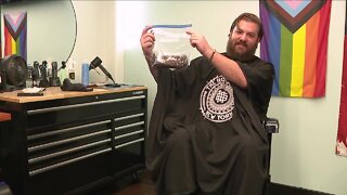Denver man donates his hair to child cancer patients days before his own surgery