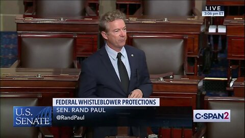 👀 Sen. Rand Paul Offers the Whistleblower Protection Act - Nov. 6, 2019