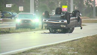 Crash slows traffic on West Kismet Parkway in Cape Coral