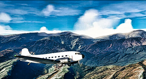 Betanzos Bolivia Douglas DC 3. Throttle problem, attempt to land in dry river bed.