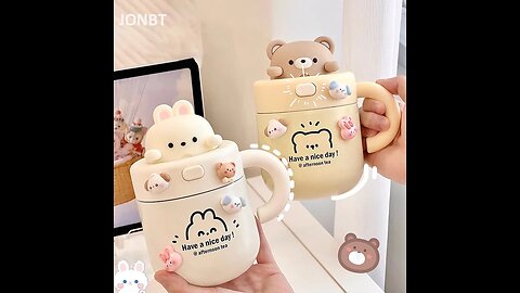 ANNUAL SALE!! Kawaii Bear Coffee Thermal Cup For Hot Cold Drinks