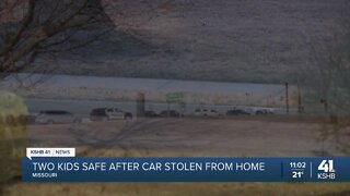 2 children safe, 1 in custody after car stolen from home