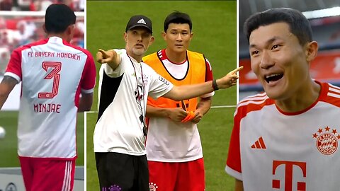 Kim Min-jae is INTRODUCED to the Bayern Munich fans and TRAINS at the Allianz Arena