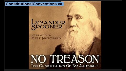 No Treason The Constitution of No Authority by Lysander Spooner