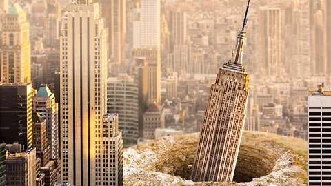 What If The Empire State Building Was Swallowed by a Sinkhole?