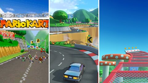 Evolution of Shroom Ridge Tracks in Mario Kart Games (2005 - 2023) | Game Play Zone