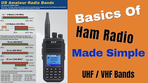 Basics Of Ham Radio Part 1 UHF/VHF Bands