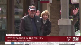 Arizonans bundling up as wet weather blasts the Valley