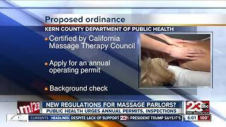 New Ordinance would create more regulations for massage parlors in Kern County