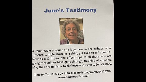 June's Testimony (Time for Truth!)