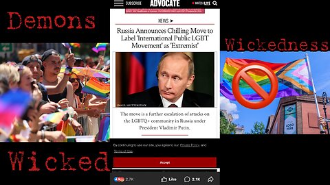 Russia Announces Chilling Move to Label 'International Public LGBT Movement' as 'Extremist'