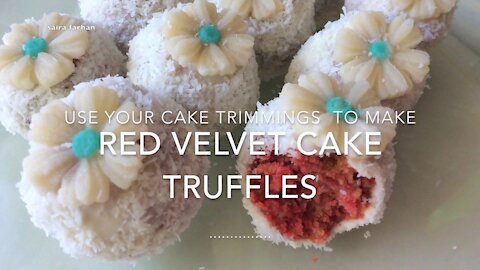 Red velvet cake truffles