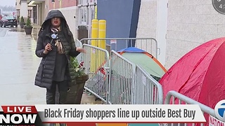 Black Friday shoppers line up ahead of shopping day