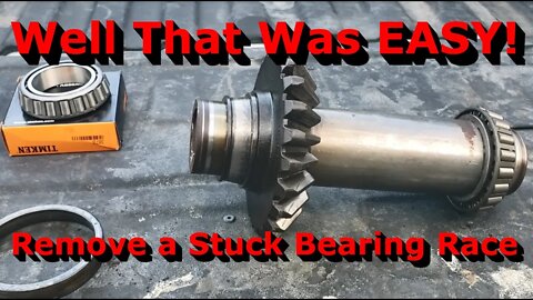 Easy Way to Remove a Stuck Bearing Race