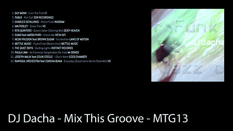 DJ Dacha - Jazz or Funk - MTG13