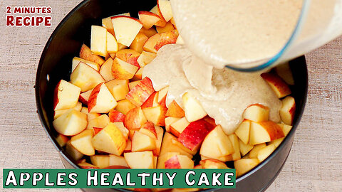 2 Minutes healthy snack *Apples Cake Recipe* - Gluten, Milk and Sugar FREE!