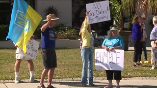 Sarasota County residents protest Rumble