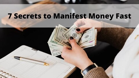 7 Secrets to Manifest Money Fast #shorts