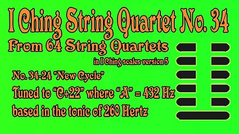 Richard Burdick's String Quartet “New Cycle” tuned to 260Hz (Op. 308 No. 34) #iching