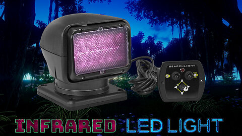 Infrared Remote Control LED Spotlight - Permanent Mount, Weatherproof - Black