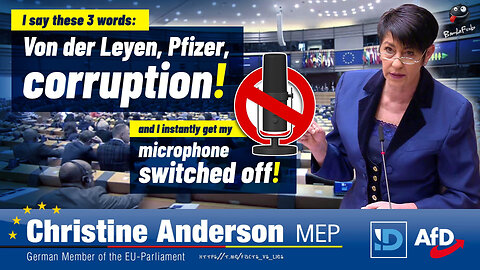 President of Parliament cuts off Christine Anderson's Microphone after calling v.d. Leyen corrupt