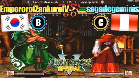 Samurai Shodown V Special (EmperorofZankuroIV Vs. sagadegeminis) [South Korea Vs. Peru]