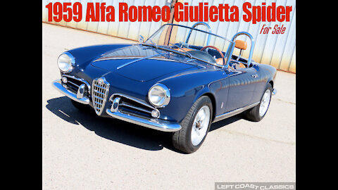 1959 Alfa Romeo Giulietta Spider Restored by SCCA Racing Legend Albert Leake