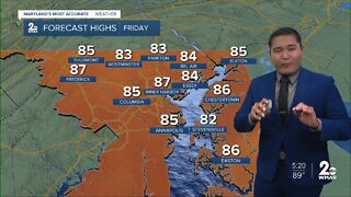 WMAR-2 News Cesar Cornejo Thursday forecast