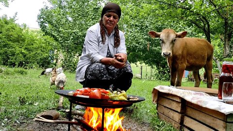 Grandma Sajda Made Three-Sister Stuffing-Azerbaijani Cuisine