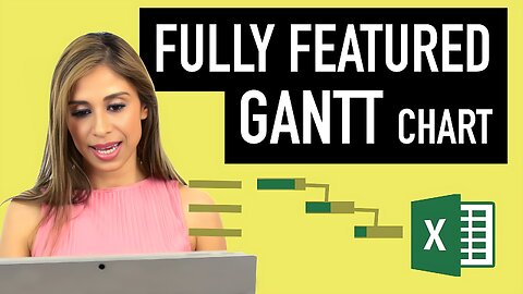 Fully Featured Excel Gantt Chart - actual, planned &amp; percentage completed