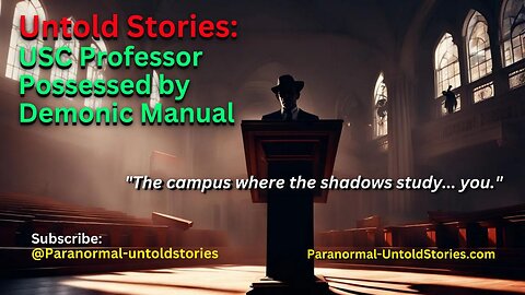 USC University Professor Possessed by Demonic Manual #paranormal #possession #demonic #untoldstory
