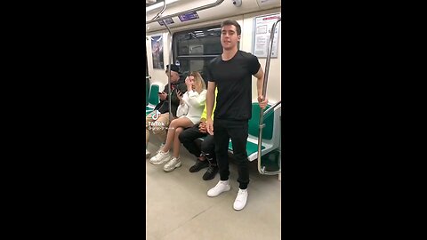 American bodybuilder subway prank video funny reaction