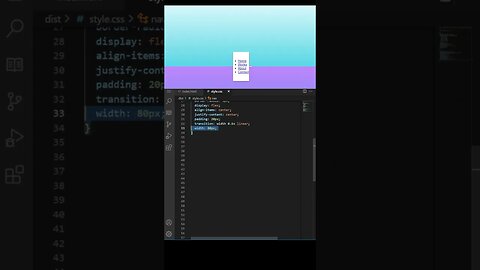 Build An Animated Navigation With HTML,CSS, and JS in 60 seconds