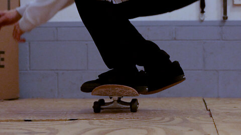 Slow Motion Skateboarding - Super Difficult Trick - kickback late cancel flip - DSLR