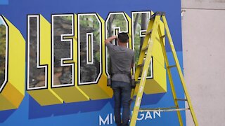 Downtown Grand Ledge is looking brighter thanks to a new mural in Bridge Street Plaza.