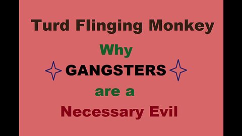 Turd Flinging Monkey - Why GangstaZ Are A NECESSARY EVIL | MGTOW Legendary Audio Clips