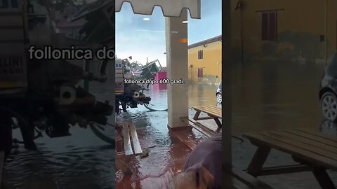 Bomba d'acqua su Follonica senza precedenti: Danni e sconcerto #shorts #shortsfeed #shortsvideo