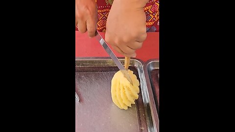 $1 Pineapple Cutting Skills - Thai Street Food #shorts