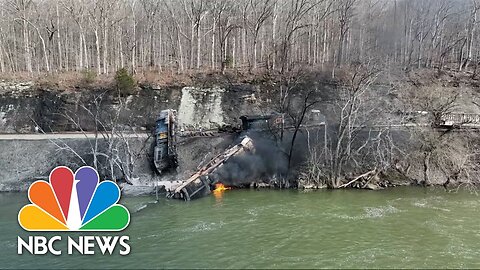 Fiery train derailment in West Virginia leaves 3 injured